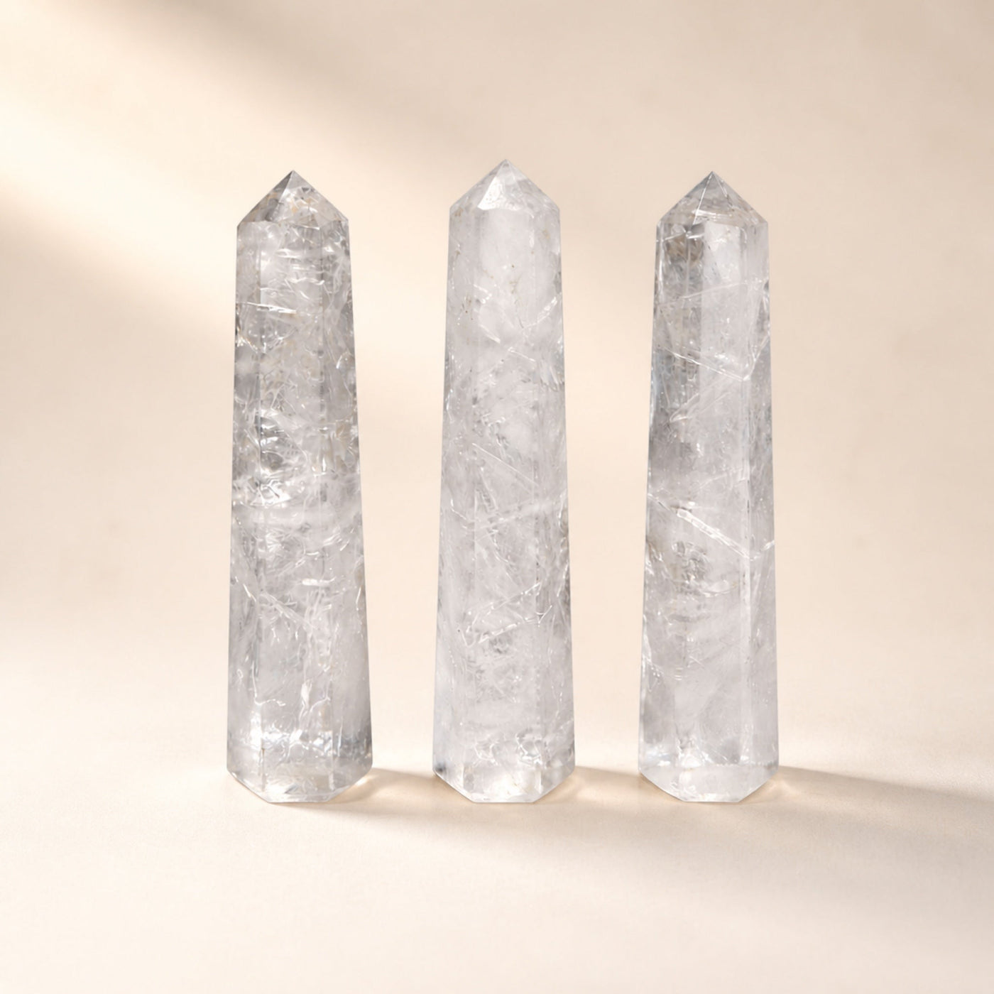 Clear Quartz Obelisk, Six Faces, 11cm