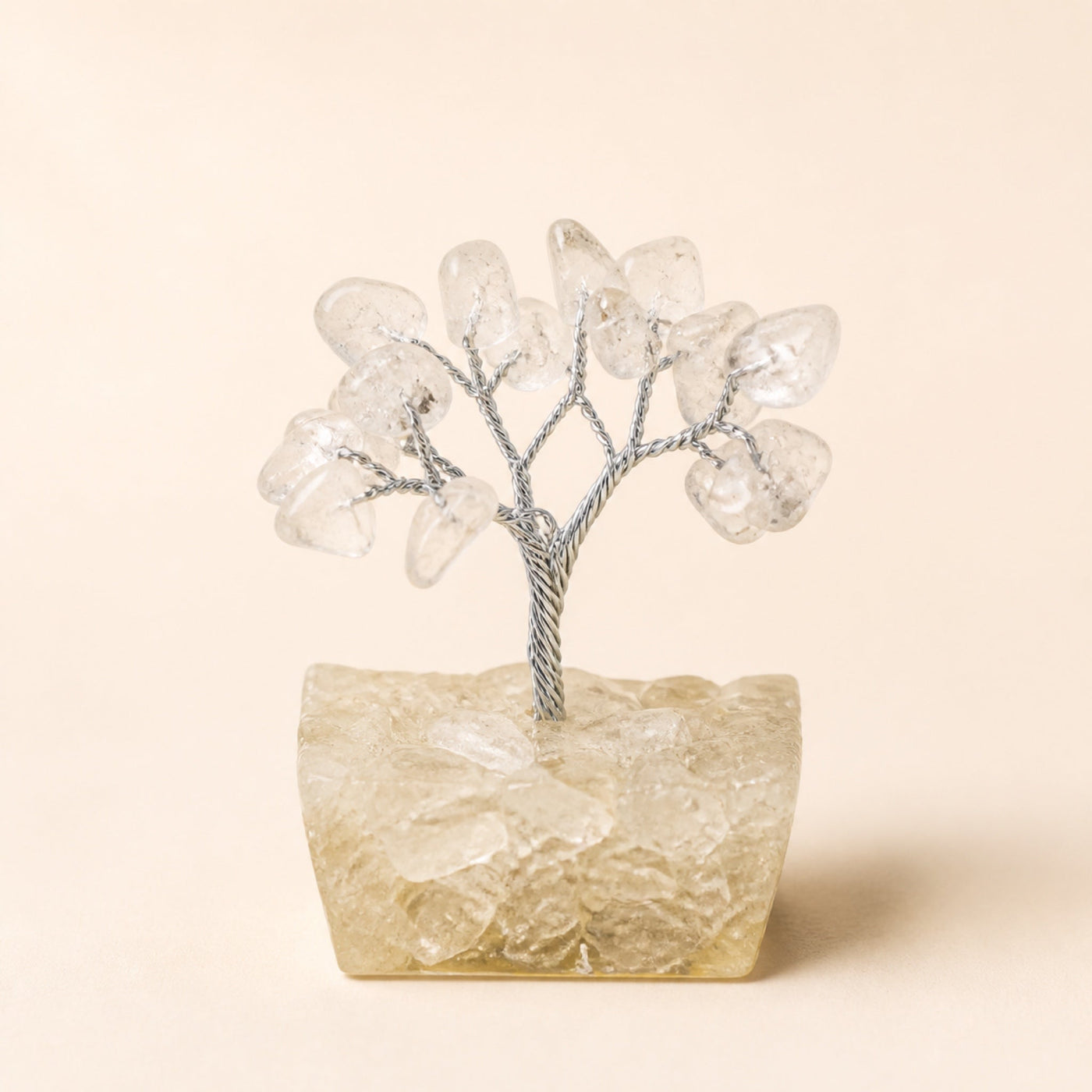 Mini Gemstone Tree on an Orgonite Base, Rock Quartz