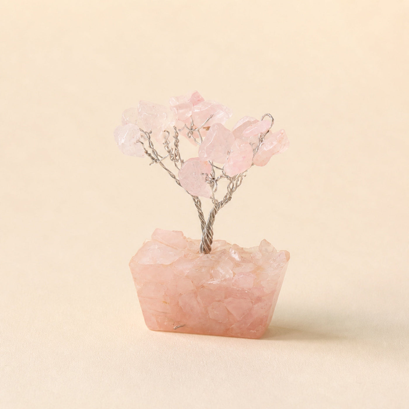 Mini Gemstone Tree on an Orgonite Base, Rose Quartz