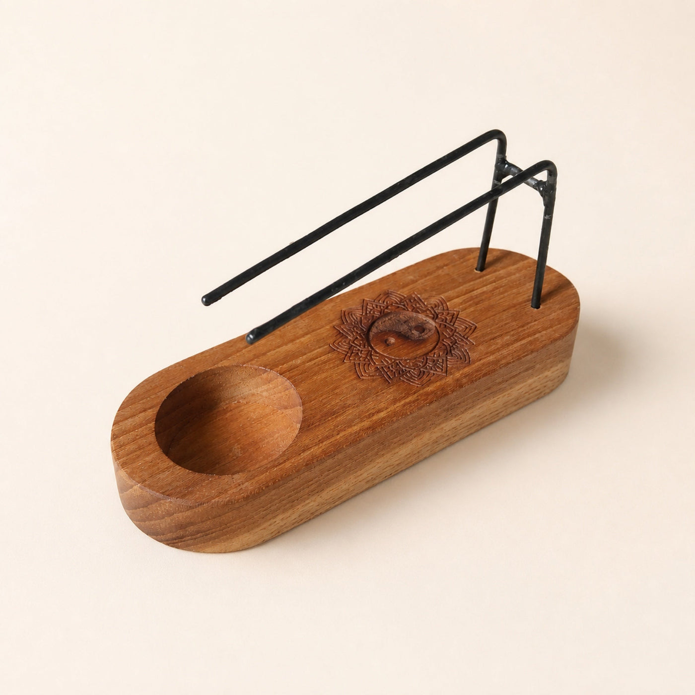 Small Palo Santo Heater, Teak & Yin Yang