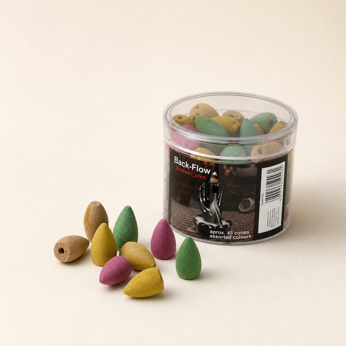Backflow Incense Cones, tub of 45