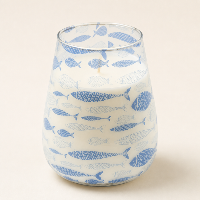 Seabreeze Tall Glass Jar Candle
