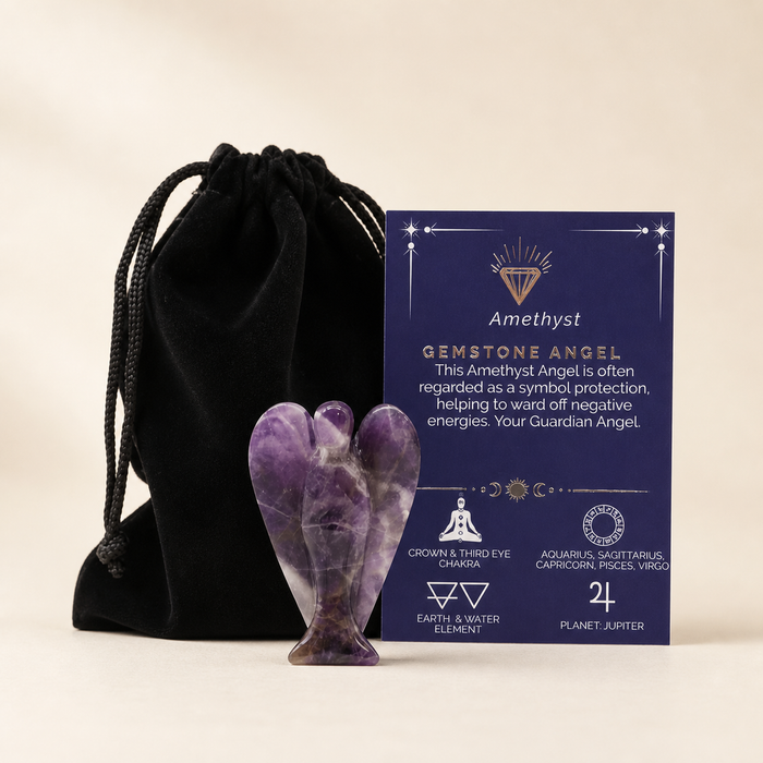 Hand-Carved Amethyst Angel