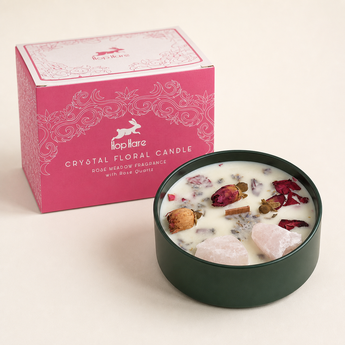 The Lovers Crystal Flower Candle