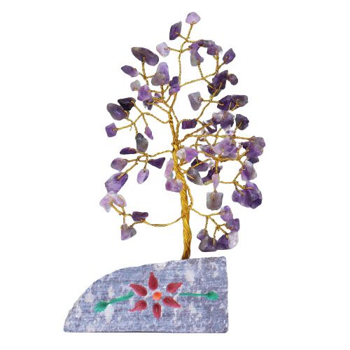 Amethyst Gemstone Tree, 80 stones