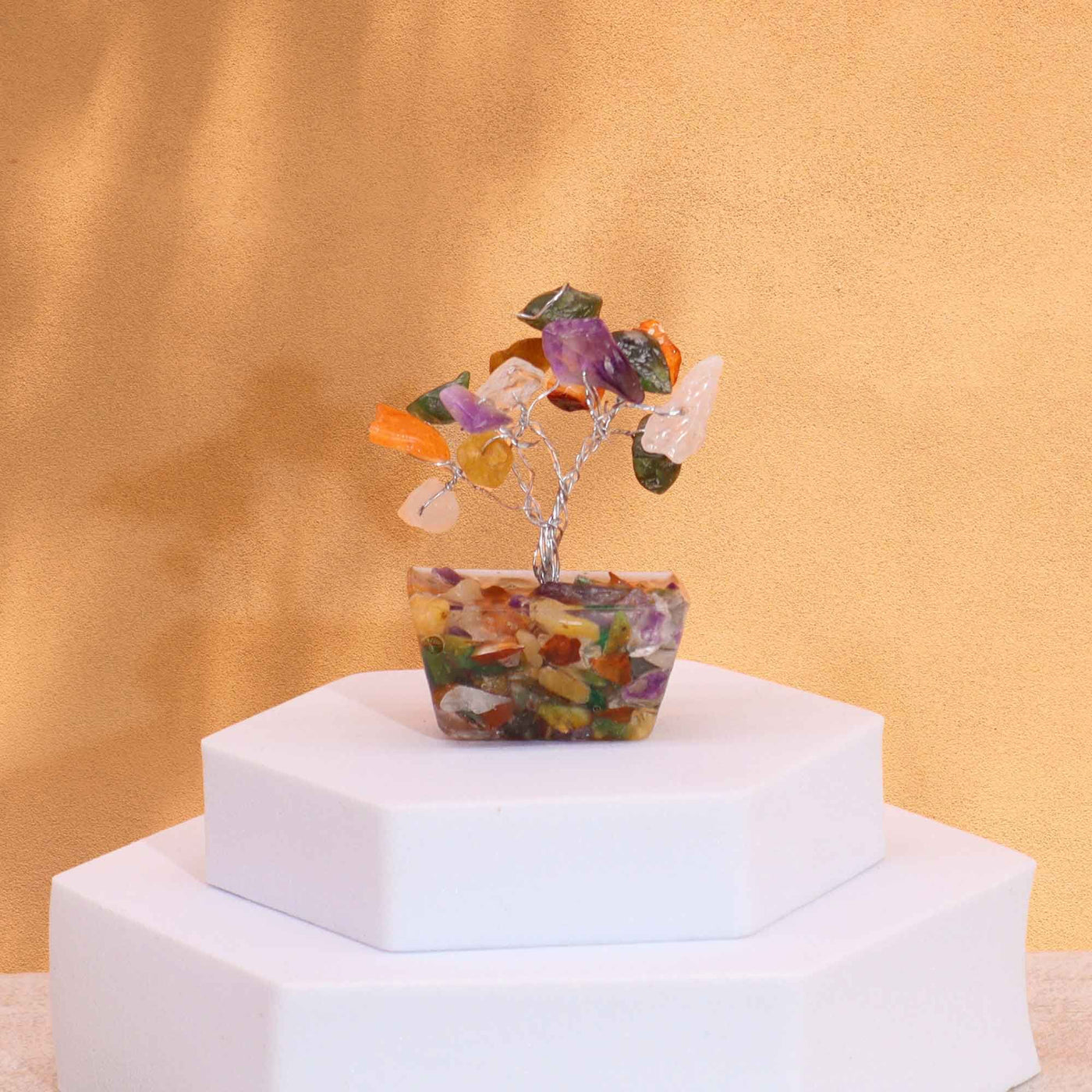 Mini Gemstone Tree on Orgonite Base