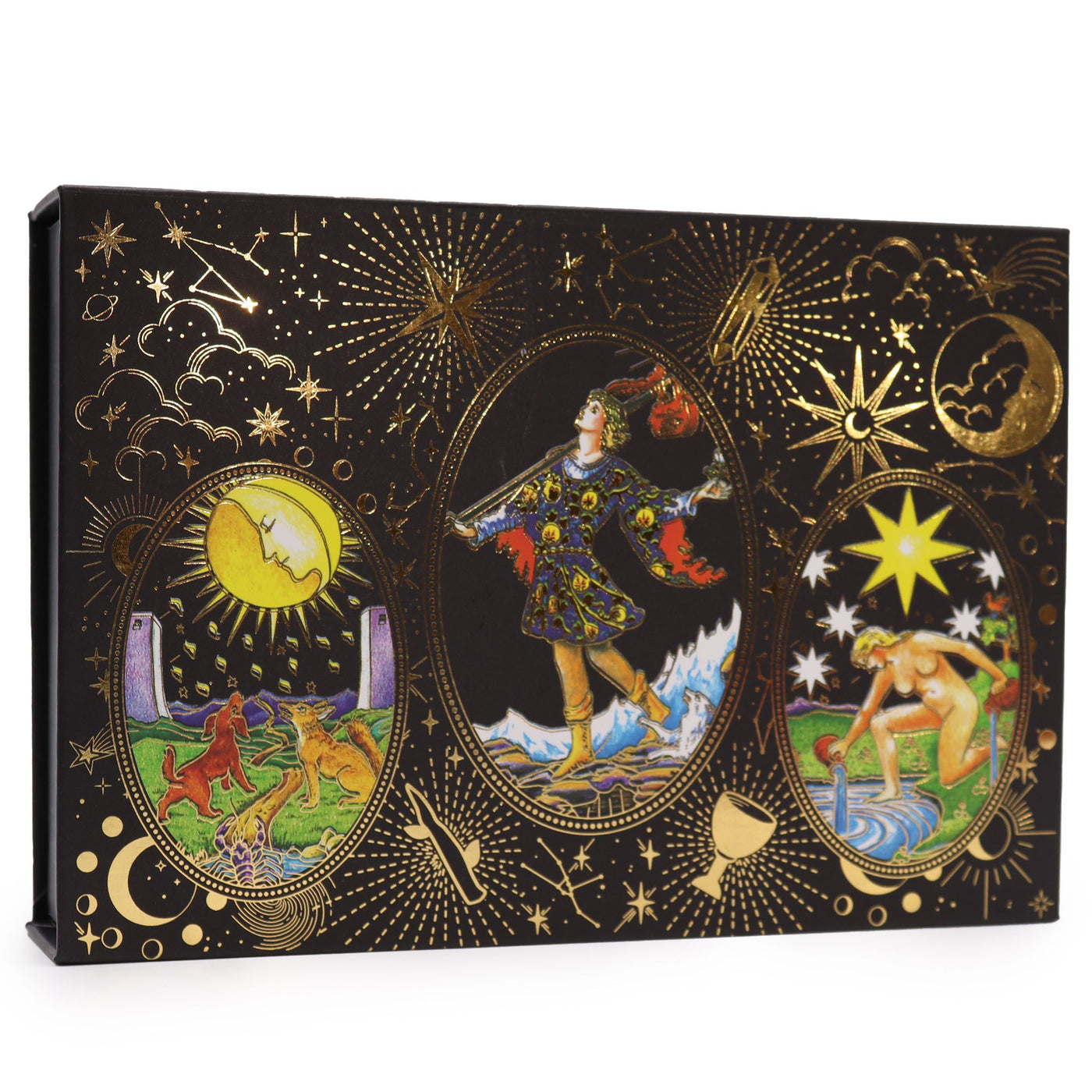 Gold Foil Tarot Gift Set with ritual tools