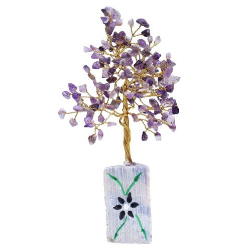 Amethyst Gemstone Tree, 160 stones