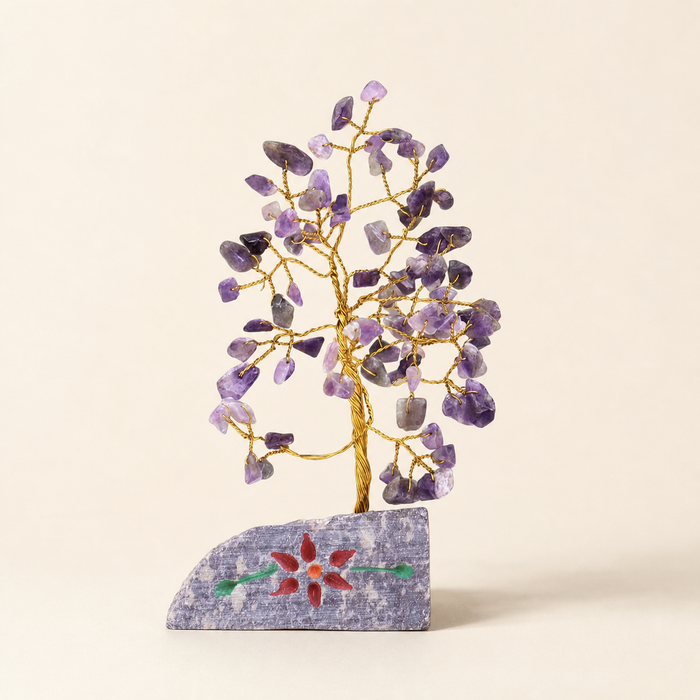 Amethyst Gemstone Tree, 80 stones