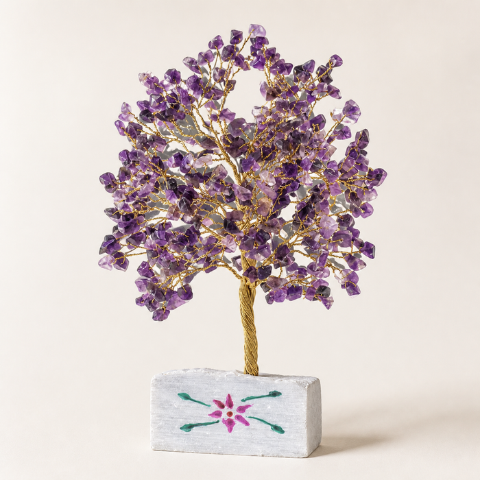 Amethyst Gemstone Tree, 320 stones