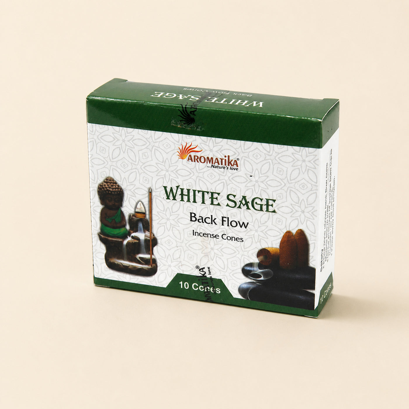 White Sage Backflow Cones, box of 10