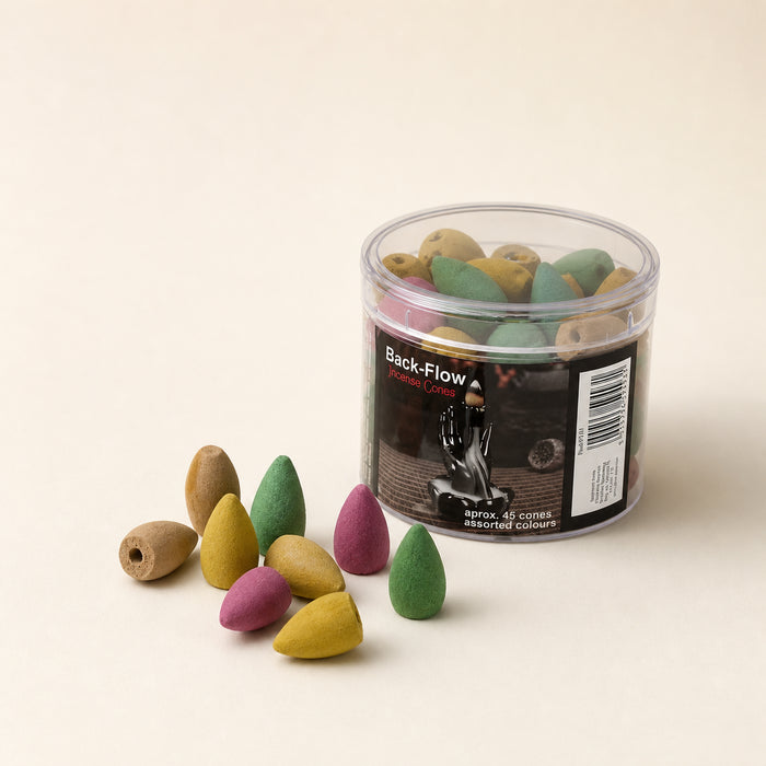 Backflow Incense Cones, tub of 45