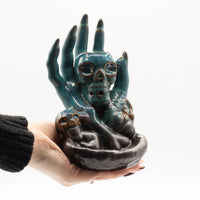 Backflow Incense Burner, Skull in Hand — view 4 of 6