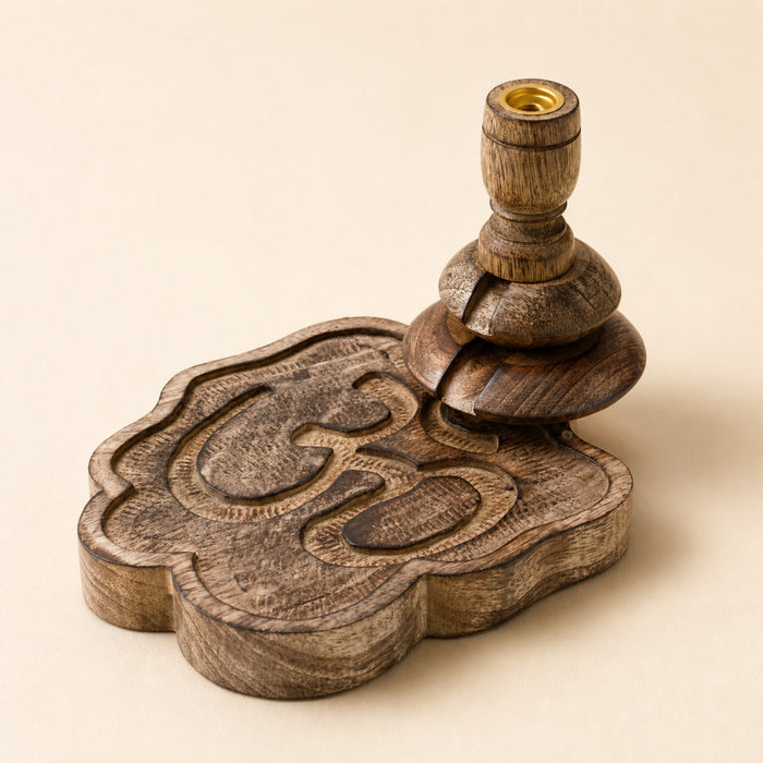 Medium Mango Wood Backflow Burner, Ohm