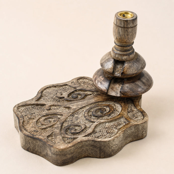 Medium Mango Wood Backflow Burner, Tree of Life