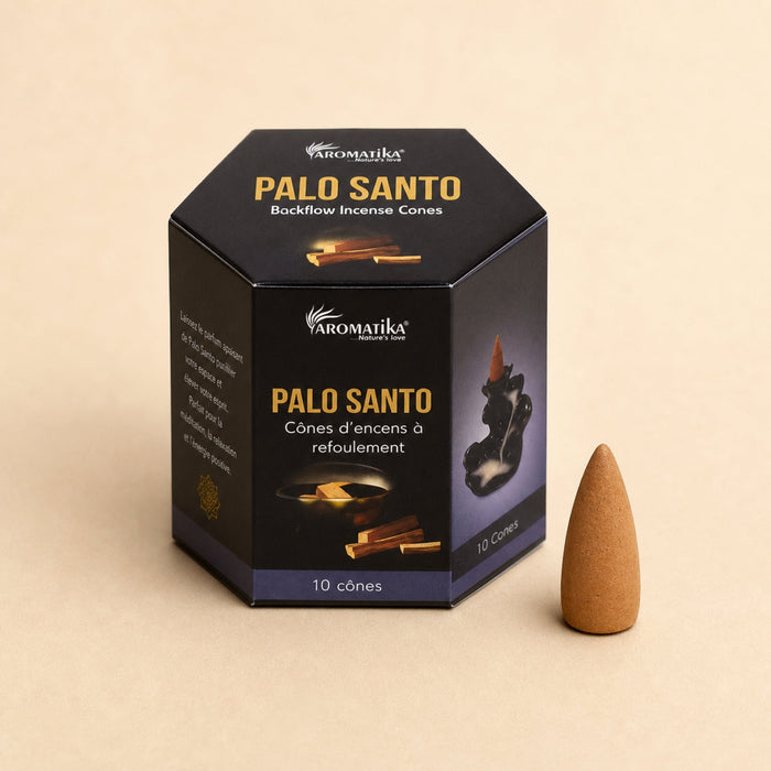 Masala Backflow Incense Cones, Palo Santo, Pack of 10