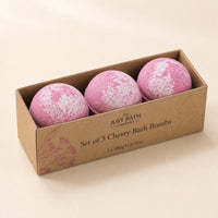Jumbo Bath Bombs, Cherry, Set of 3