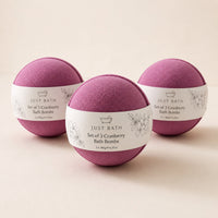 Jumbo Bath Bombs, Cranberry, Set of 3