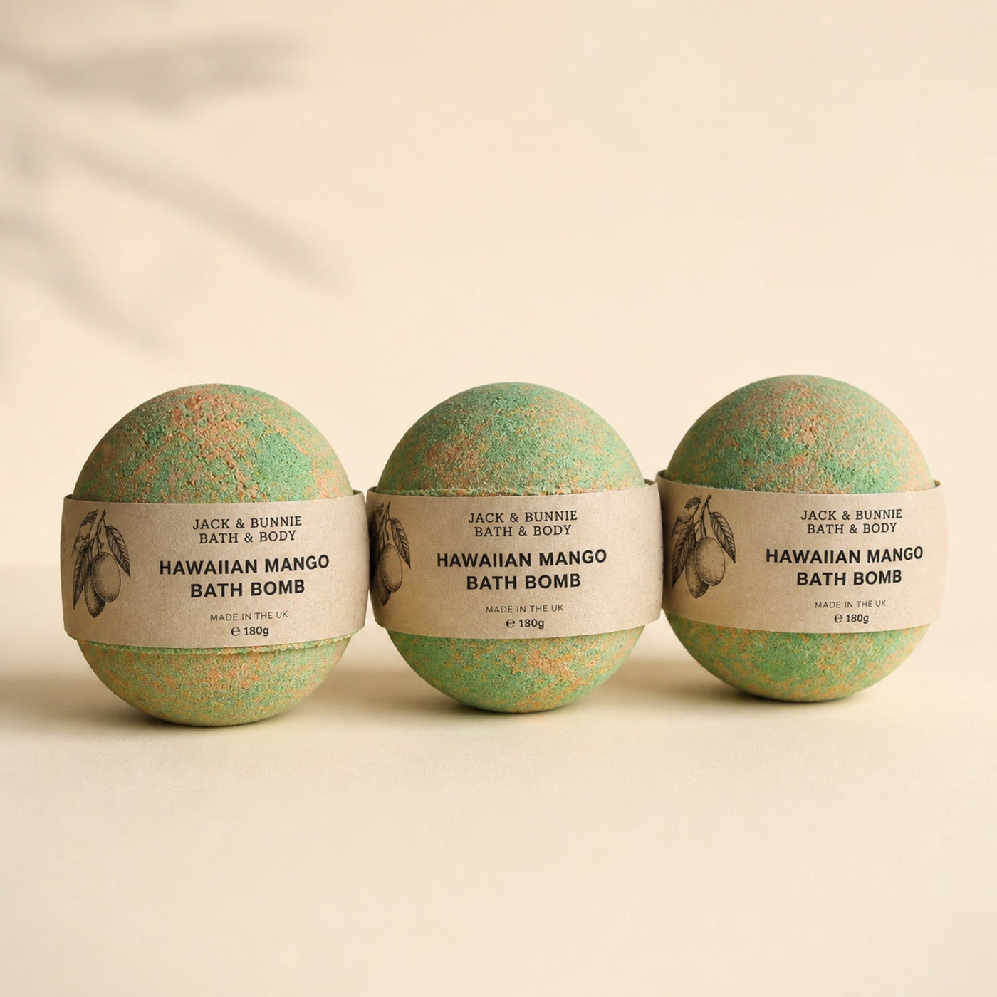 Jumbo Bath Bombs, Mango, Set of 3