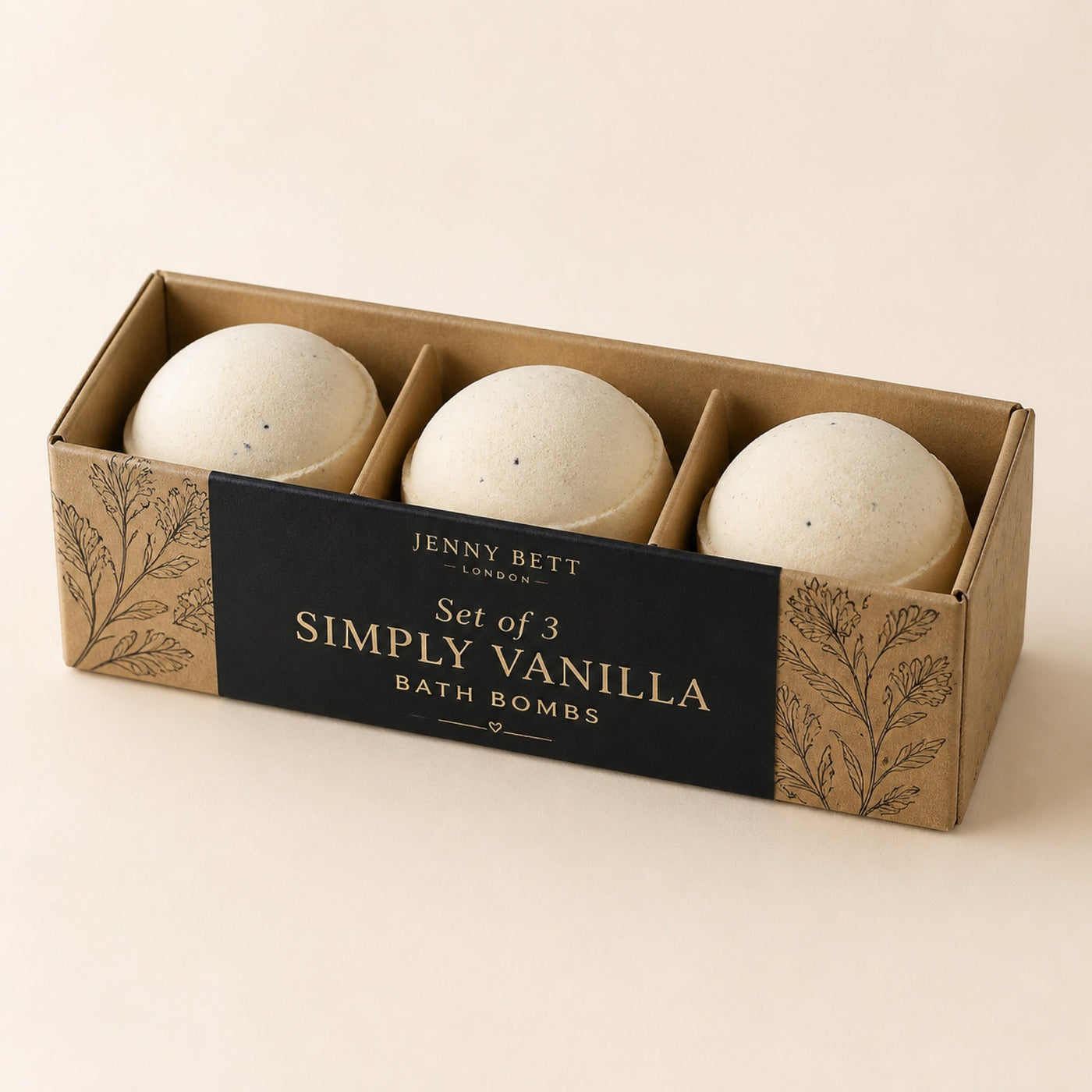 Jumbo Bath Bombs, Vanilla, Set of 3