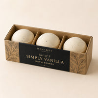 Jumbo Bath Bombs, Vanilla, Set of 3