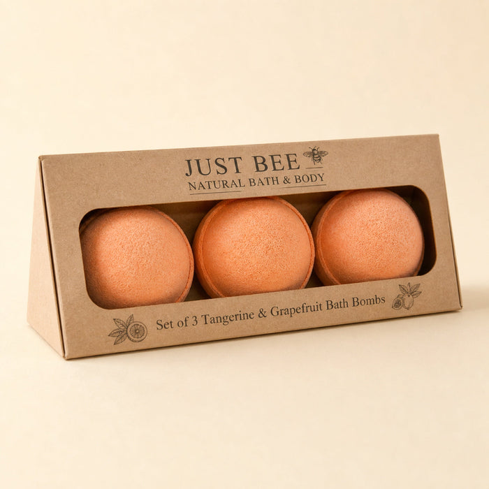 Jumbo Bath Bombs, Tangerine & Grapefruit, Set of 3