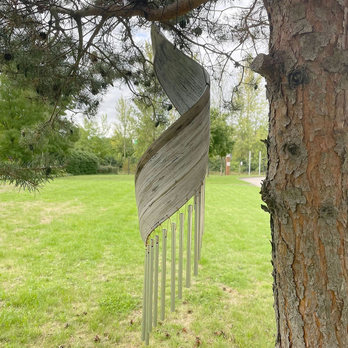 Coconut Leaf Wind Chime, whitewash — view 2 of 6