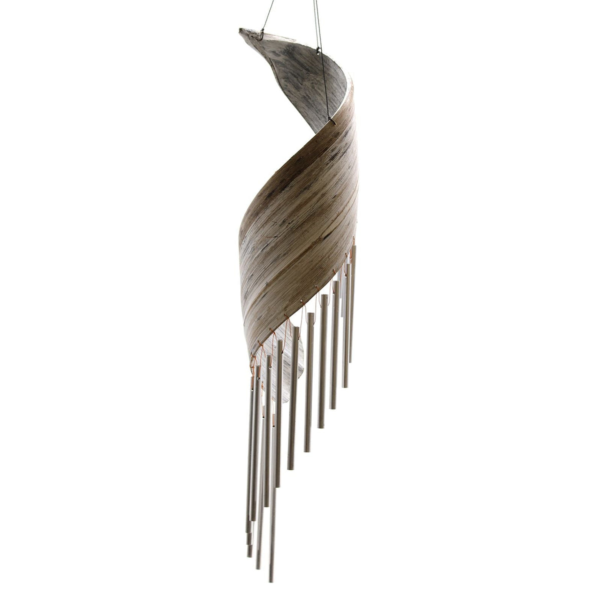Coconut Leaf Wind Chime, whitewash — view 6 of 6