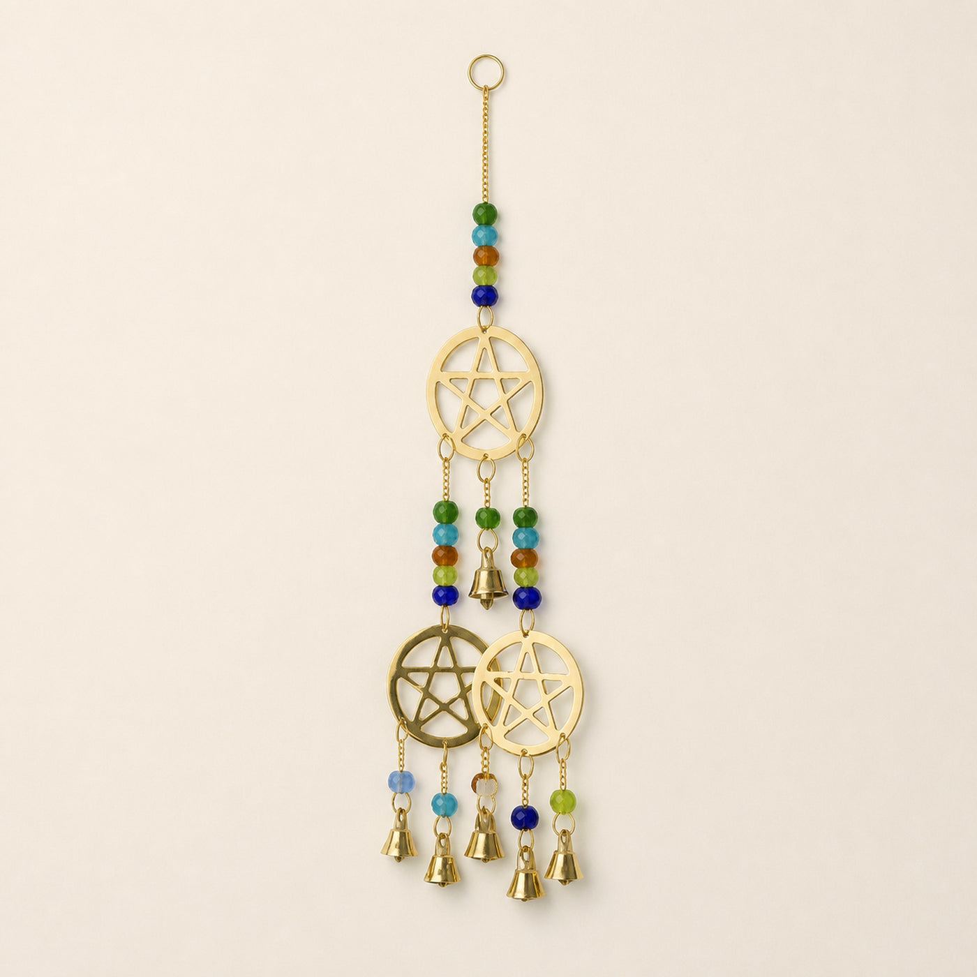 Tri-Pentagram Brass Chimes, seven bells