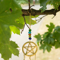 Tri-Pentagram Brass Chimes, seven bells — view 6 of 7
