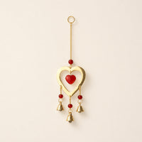 Ruby Heart Brass Chimes, three bells