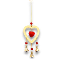 Ruby Heart Brass Chimes, three bells — view 6 of 6