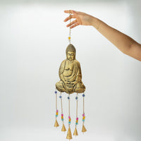 Buddha Brass Chimes, five bells — view 2 of 8