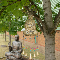 Buddha Brass Chimes, five bells — view 5 of 8