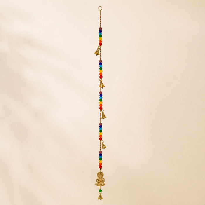 Brass Buddha Chime with Chakra Beads