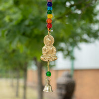 Brass Buddha Chime with Chakra Beads — view 5 of 6
