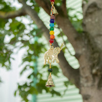 Brass Elephant Chime with Chakra Beads — view 3 of 5