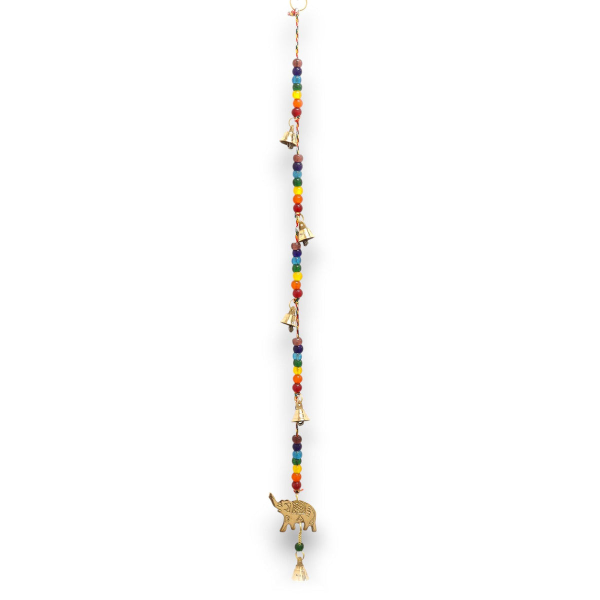 Brass Elephant Chime with Chakra Beads — view 5 of 5