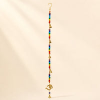 Brass Om Chime with Chakra Beads, 53cm