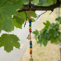 Brass Om Chime with Chakra Beads, 53cm — view 5 of 6