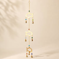 Brass Fish Drop Chime, 7 Bells, 54cm