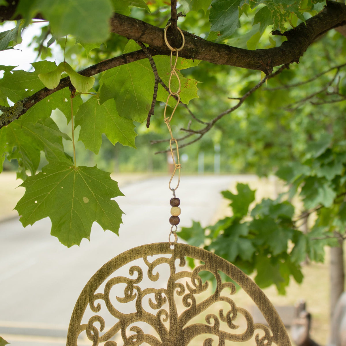 Large Brass Tree of Life Bell Chime, 35cm — view 10 of 11