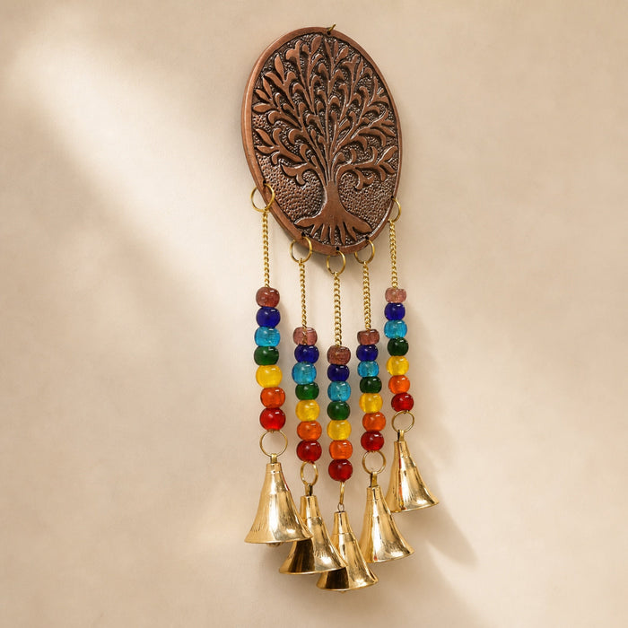 Brass Tree of Life Chime, 5 Bells, 36cm