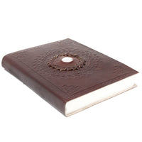Leather Notebook with a Moonstone, 7×5in — view 3 of 4