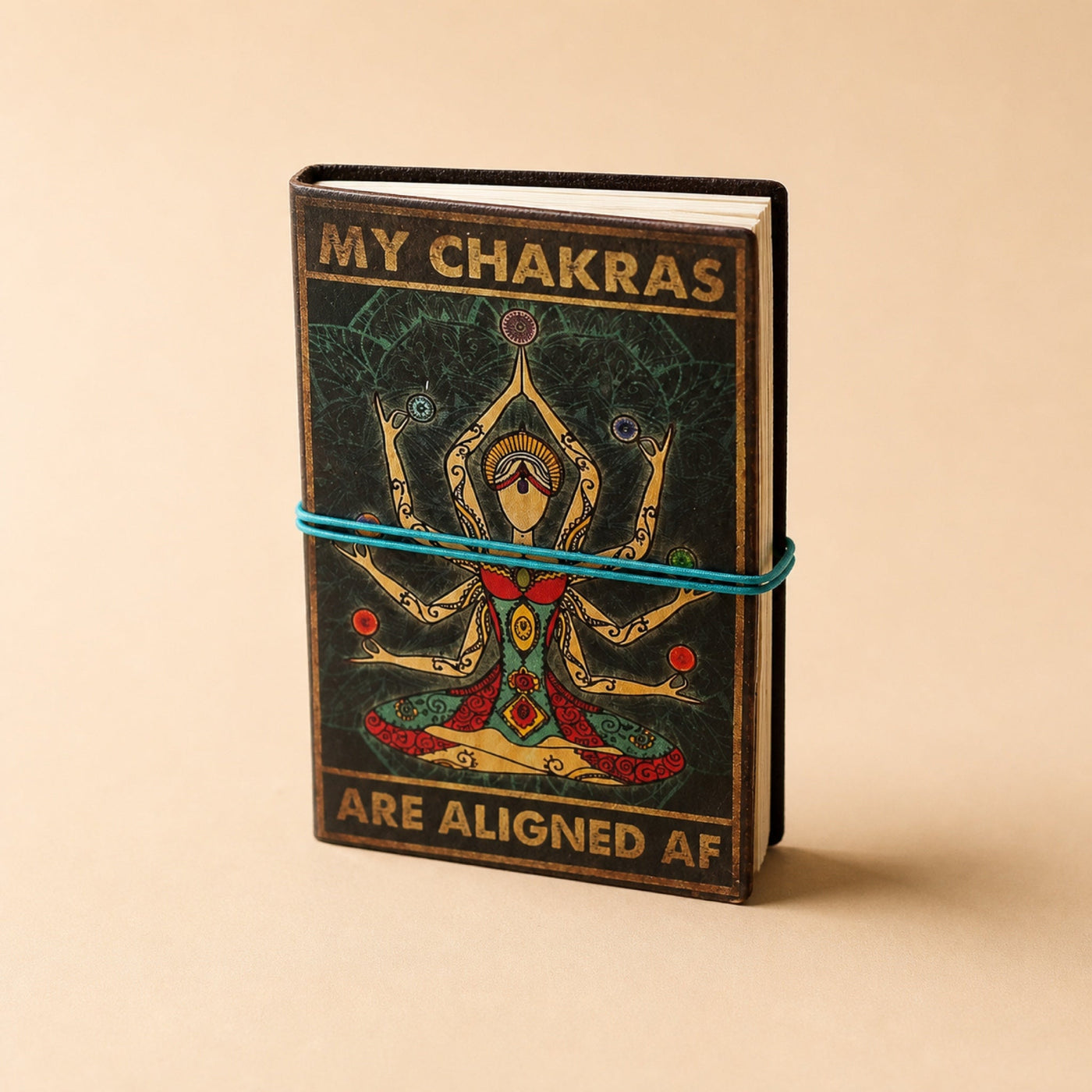 Leather Notebook, My Chakras Are Aligned