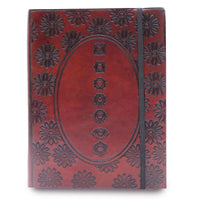 Vegetable-Tanned Leather Journal, Chakra Mandala, Medium — view 2 of 8
