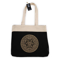 Oversized Cotton Tote Bag, Chocolate Stonewash — view 2 of 5