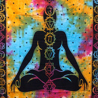 Cotton Bedspread & Wall Hanging, Chakra Buddha — view 3 of 5