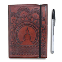 Vegetable-Tanned Leather Journal, Chakra Mandala, Small — view 4 of 8