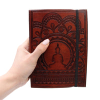 Vegetable-Tanned Leather Journal, Chakra Mandala, Small — view 5 of 8
